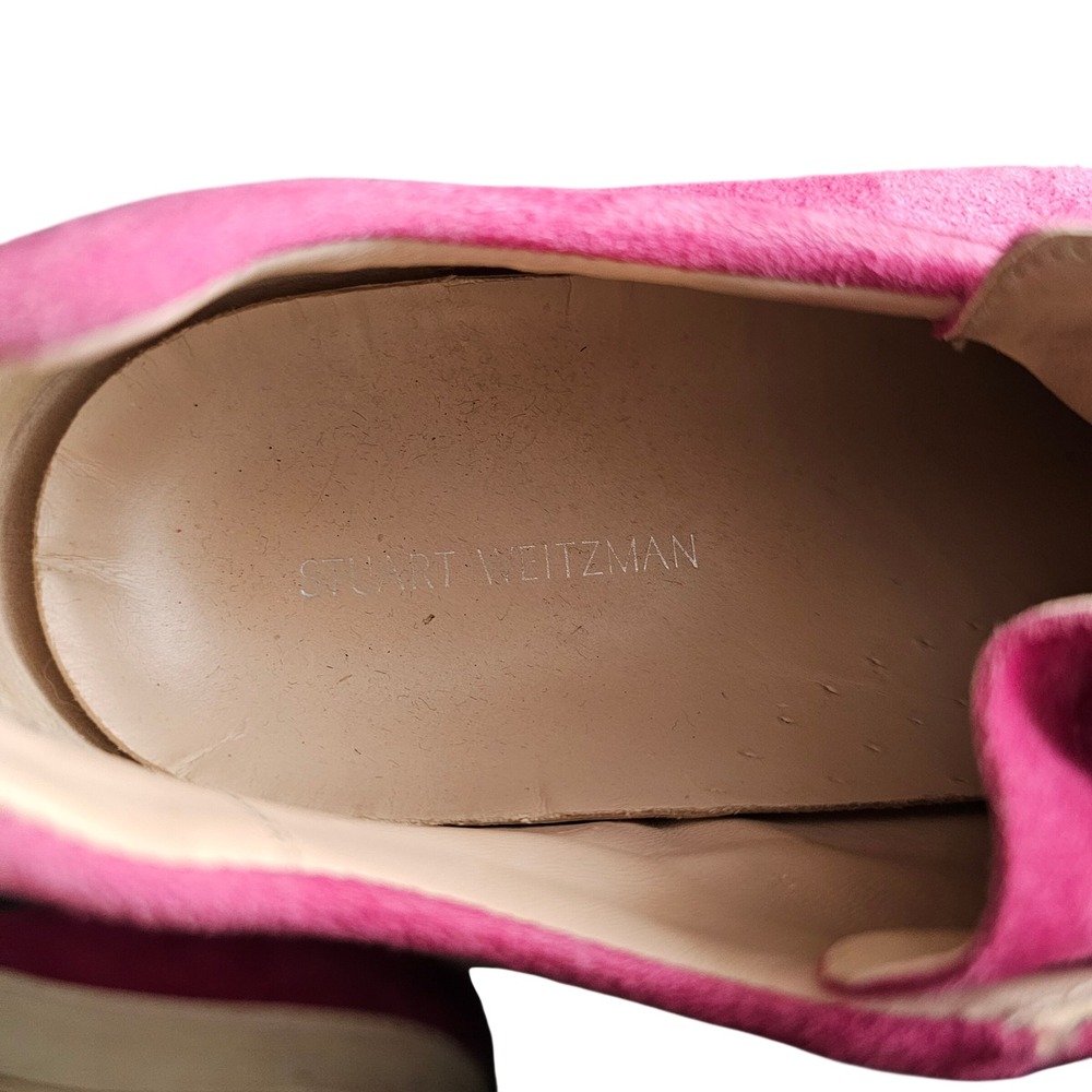 Stuart Weitzman Gaming Hot Pink Suede Sneakers Size 8.5 - Picture 12 of 12